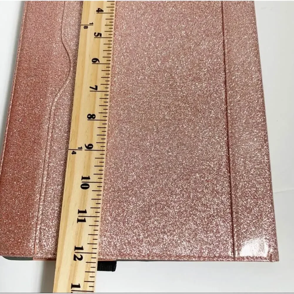 NEW 13” MacBook Pro Rose Gold Glitter & Burgundy Protective Laptop Sleeve Case